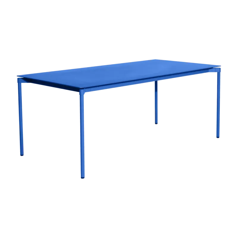 Table de jardin rectangulaire bleu 90x180cm Fromme - Petite friture