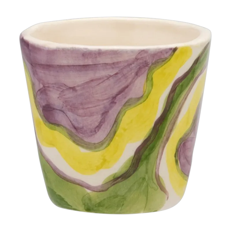 Tasse à expresso en faïence multicolore 6,5x6,2 cm Psychedelic - Anna + Nina