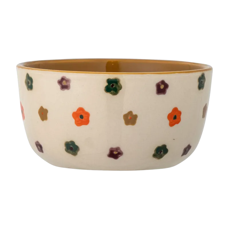 Bol en grès fleuri beige 12cm Addy - Bloomingville Mini