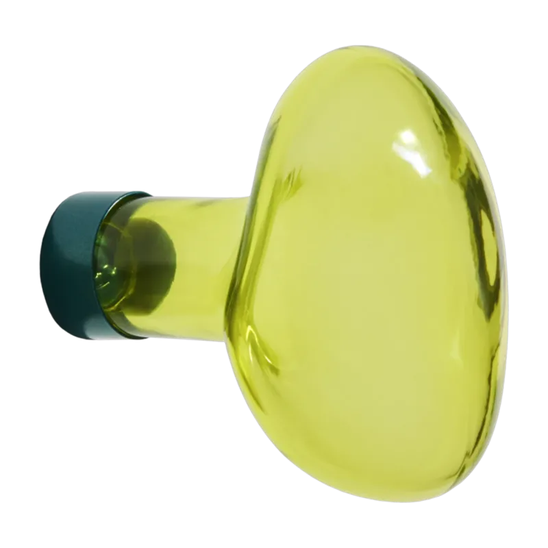 Patère murale en verre citron vert 9cm Bubble - Petite friture