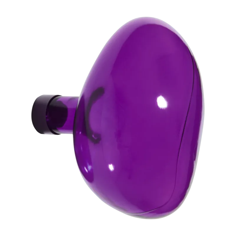 Patère murale en verre violet 15cm Bubble - Petite friture