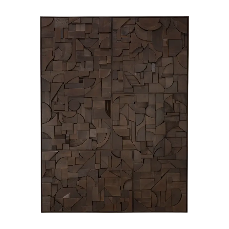 Décoration murale en acajou 120x90cm Bricks - Ethnicraft Accessories