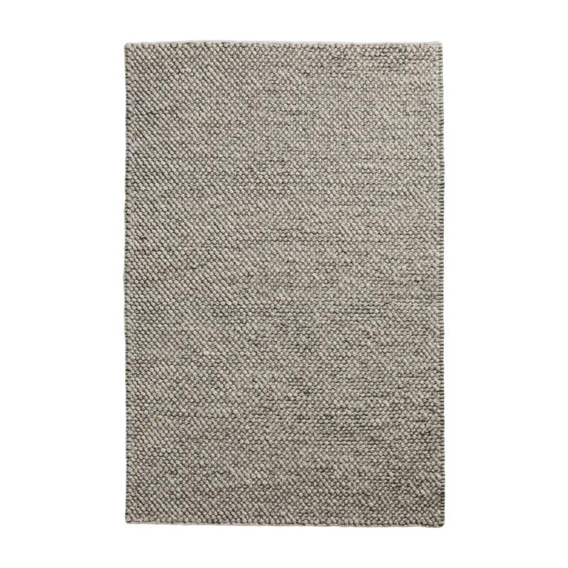 Tapis rectangulaire en laine gris foncé 90x140cm Tact - Woud
