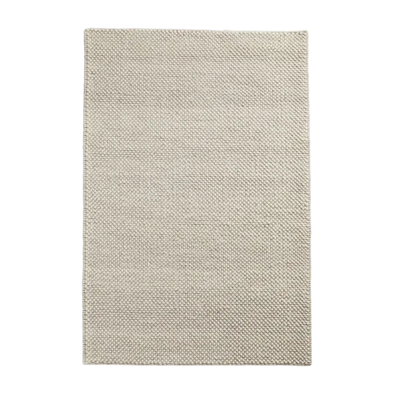 Tapis rectangulaire en laine blanc cassé 90x140cm Tact - Woud