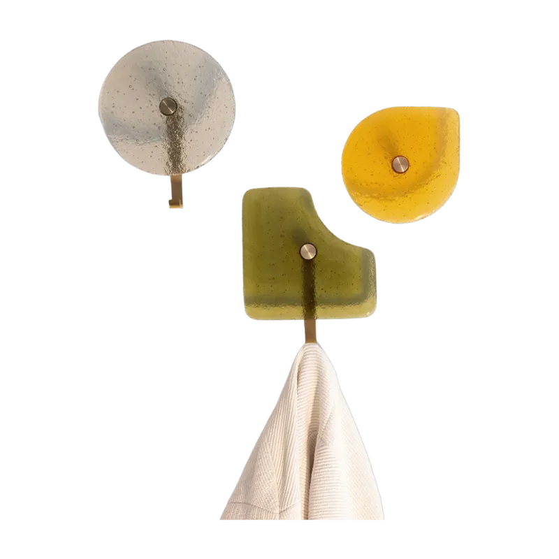 3 Patères murales en verre GLOWY - Mlle Jo