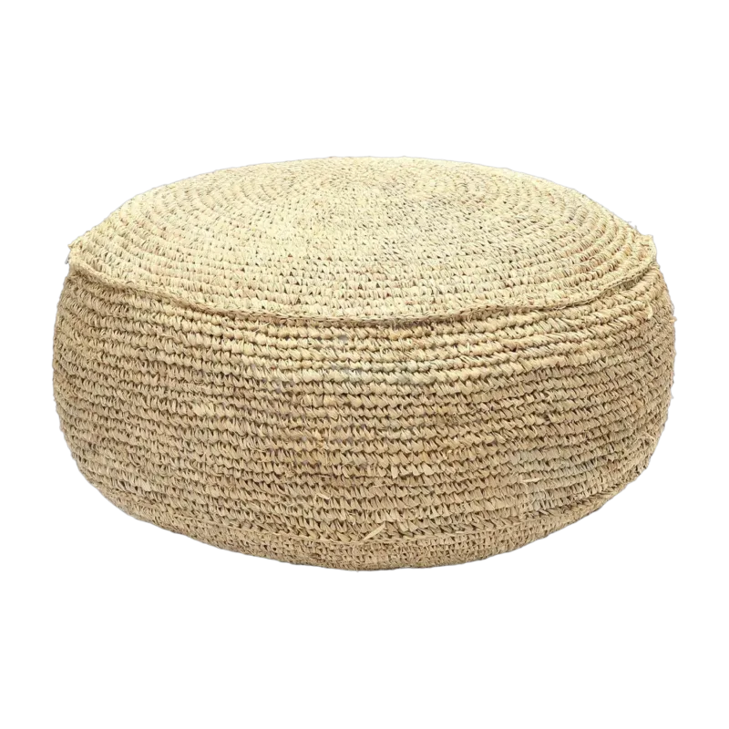 Le pouf en raphia Flores - Naturel - Bazar Bizar