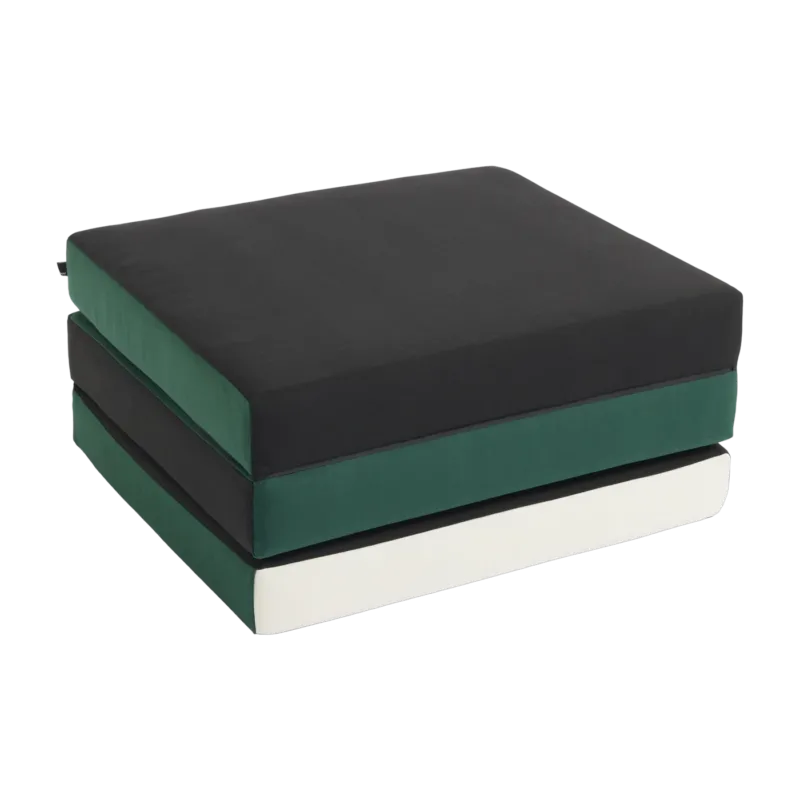 Matelas pliable rembourré en tissus vert 3 Fold - Hay