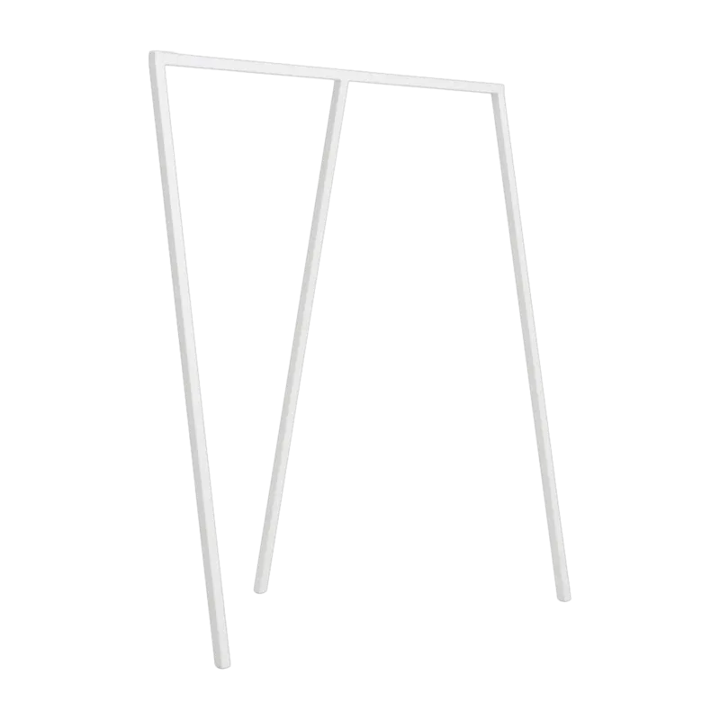 Portant à trois piliers en acier blanc 130cm Loop Stand Wardrobe - Hay