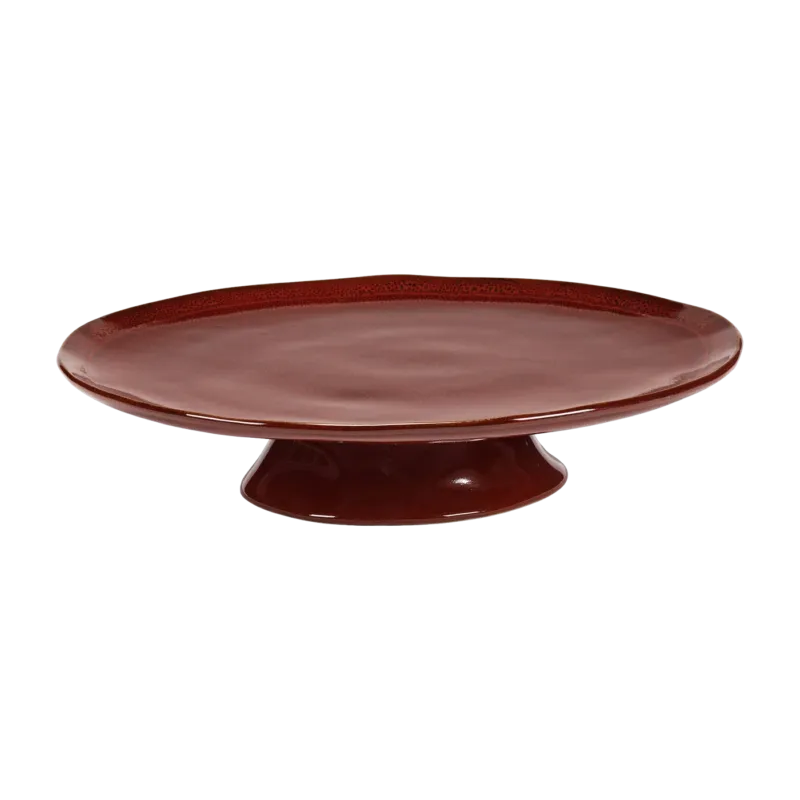 Assiette sur pied en grès rouge vénitien 30,5x6cm La Mère - Serax
