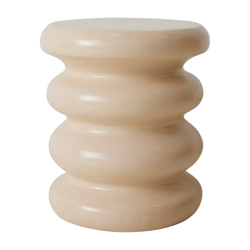 Table d'appoint en terre cuite crème 36x36x35cm Allure - HKliving