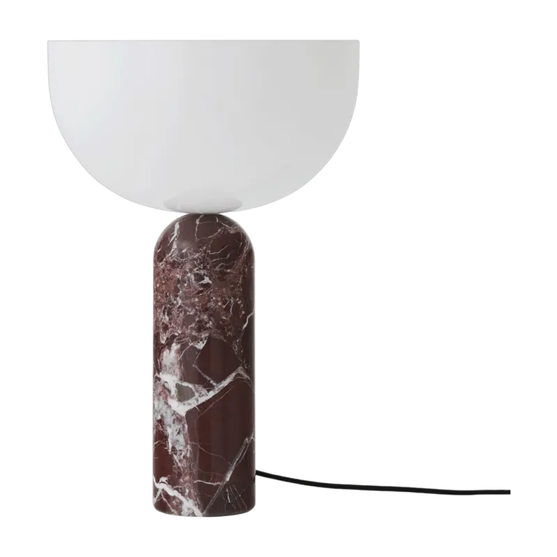 Lampe de table en marbre rosso levanto 45cm Kizu - New Works