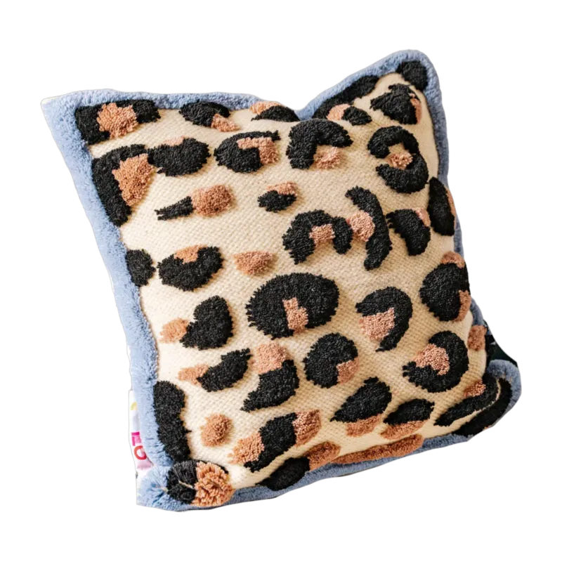 Coussin en laine 45x45cm Leopard - Colortherapis