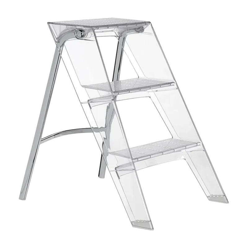 Escabeau en acier et polycarbonate cristal Upper - Kartell