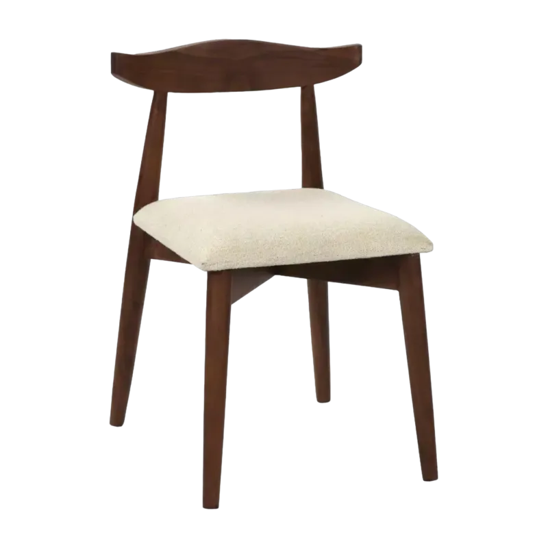 Chaise en acacia et lin Mandela - Pomax