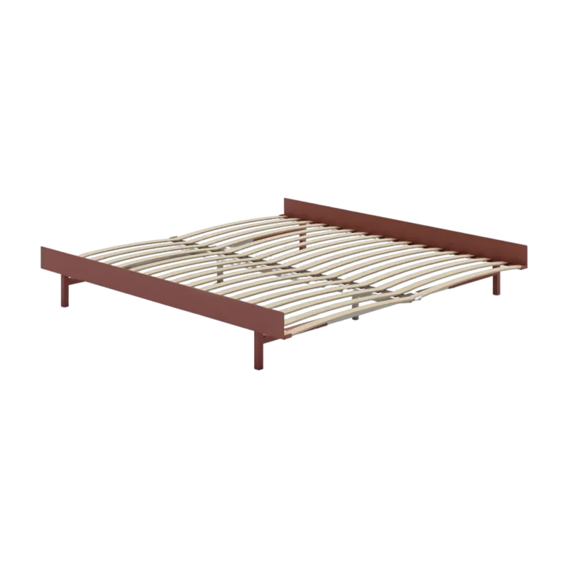 Sommier extensible en acier rose avec lattes 180cm - Moebe