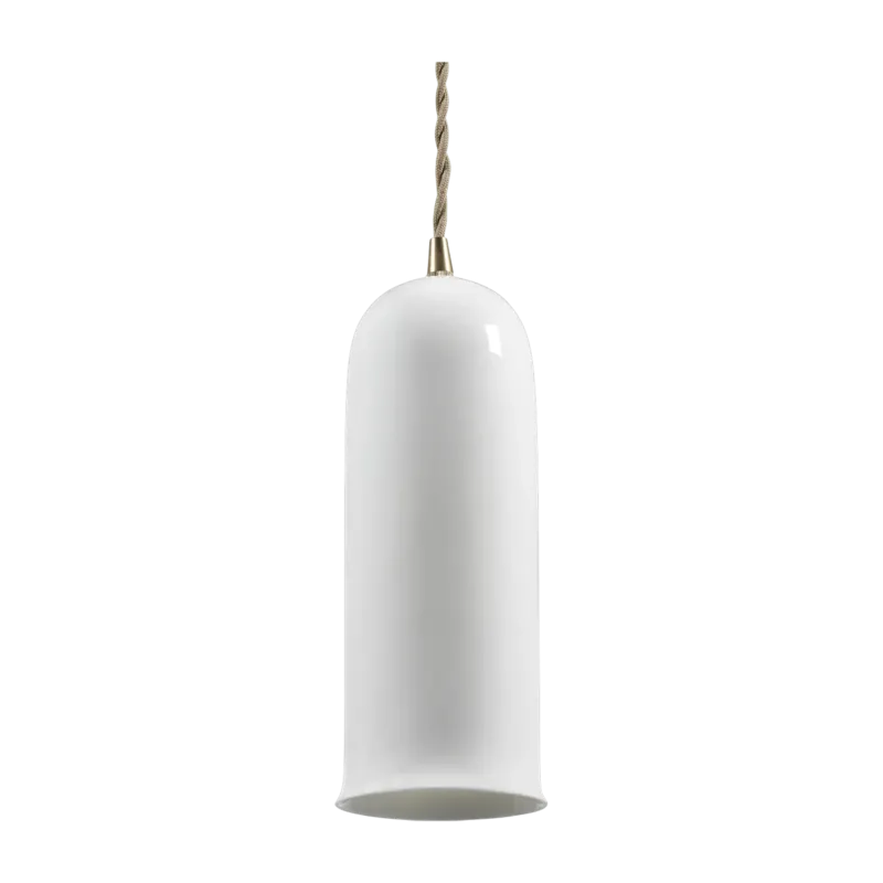 Suspension en porcelaine blanc 9,3x24,5cm Olympia N°2 - Serax