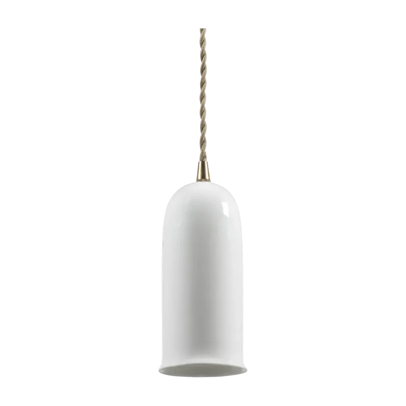 Suspension en porcelaine blanc 7,6x17cm Olympia N°1 - Serax