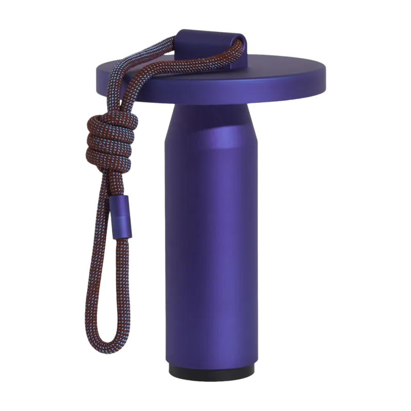 Petite lampe nomade en aluminium bleu Quasar - Petite Friture