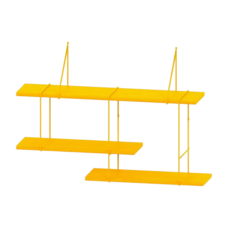 Étagère en hêtre et acier curry Shrink - Studio Hausen