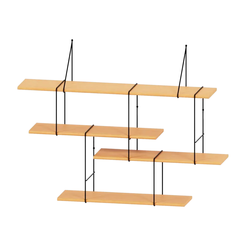Etagère murale en bois de hêtre Link 1 - Studio Hausen