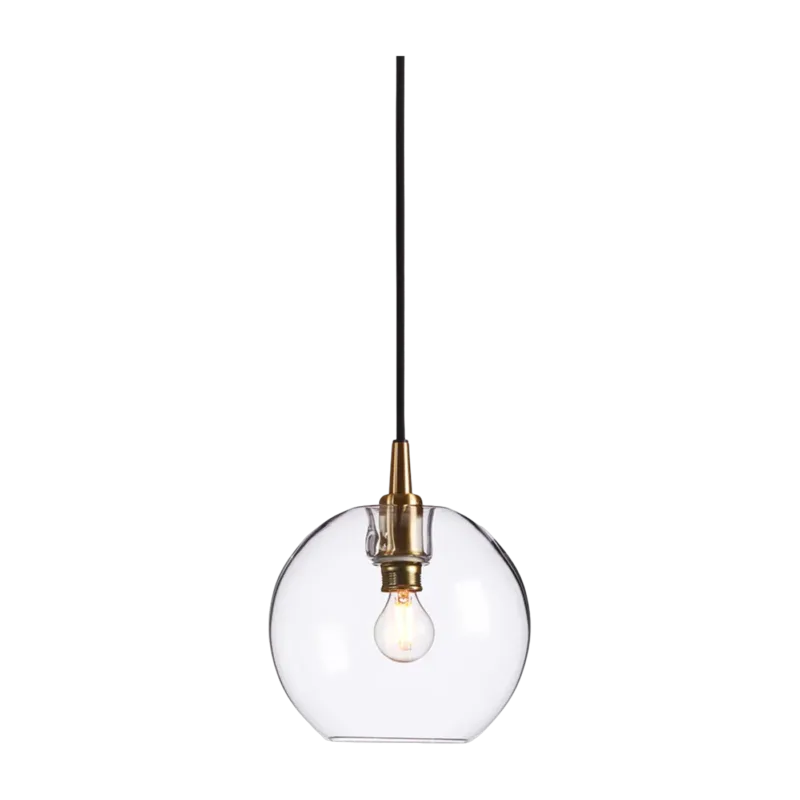 Suspension en verre et structure en laiton 19cm Gloria - Belid