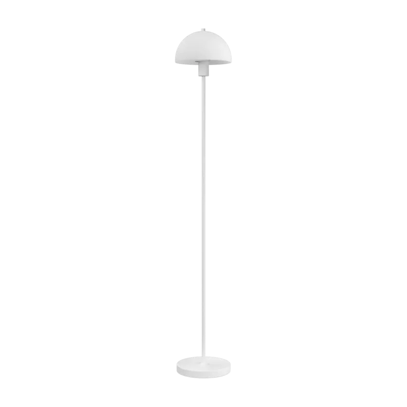 Lampadaire structure en métal blanc et verre opale 125cm Vienda - Herstal
