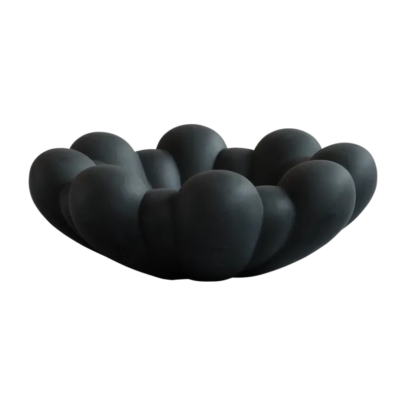 Plateau en céramique noir 44x44x16cm Bloom - 101 COPENHAGEN