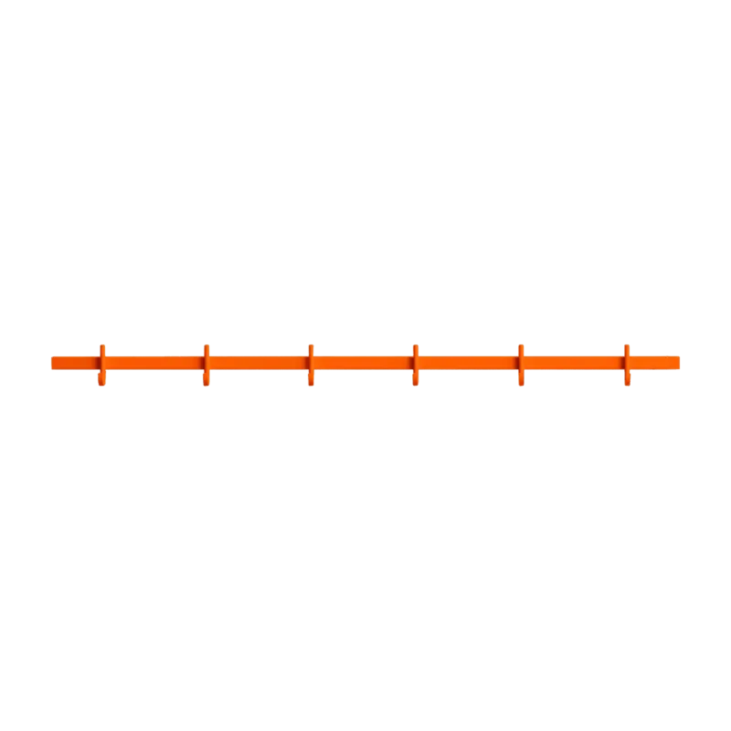 Porte-manteaux mural en aluminium orange 82x5,2x4,7cm Relief - String furniture