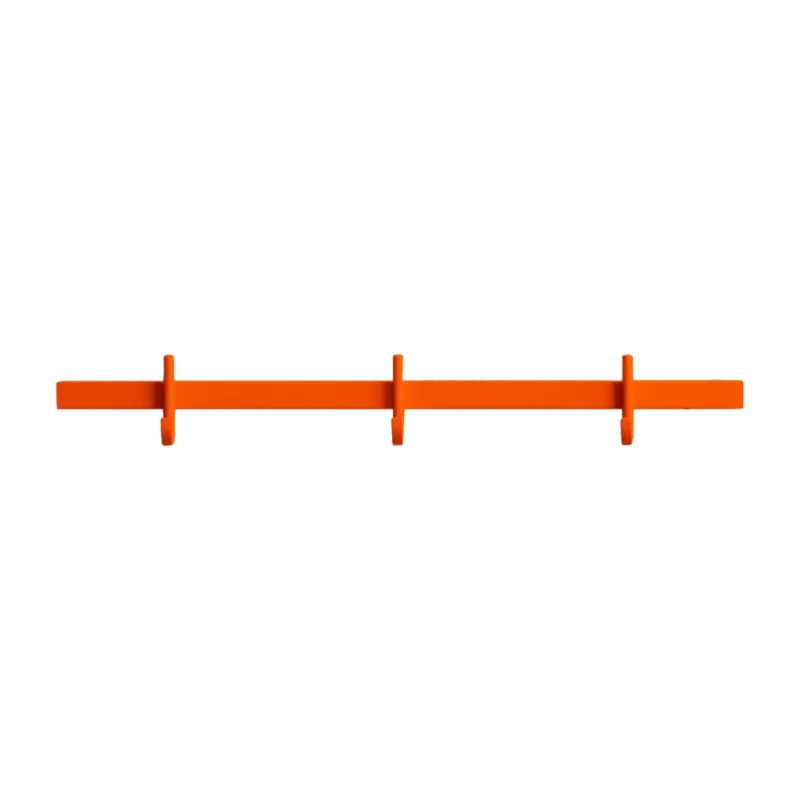 Porte-manteaux mural en aluminium orange 41x5,2x4,7cm Relief - String furniture