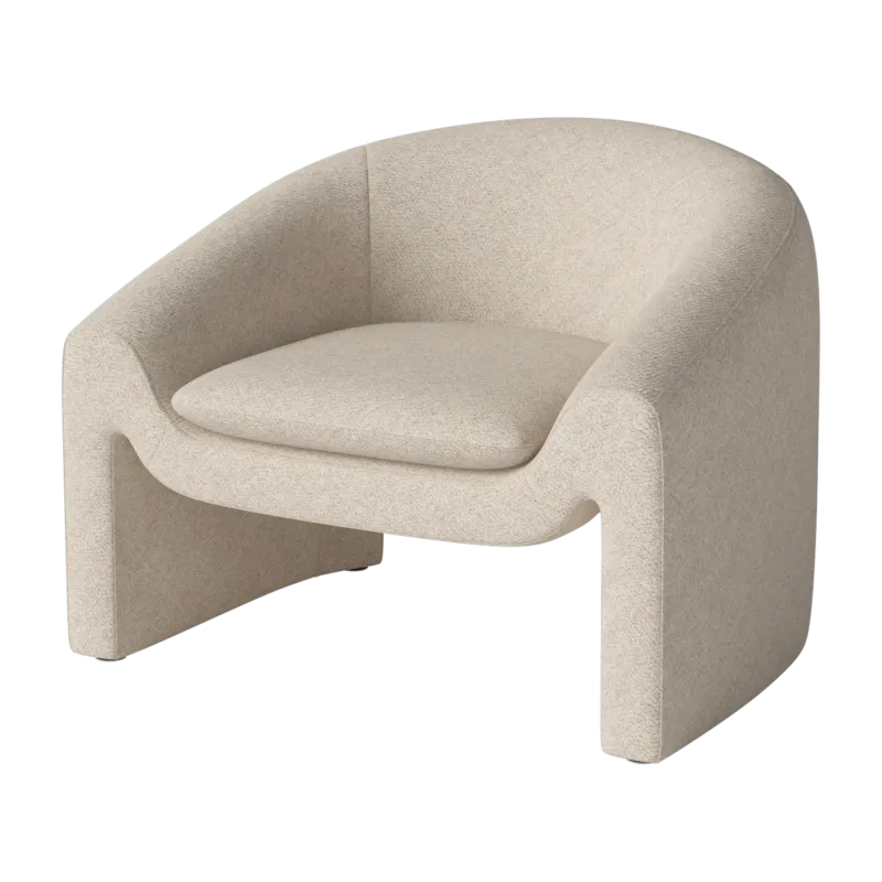 Fauteuil en tissus monza bouclé beige Mielo - Bolia