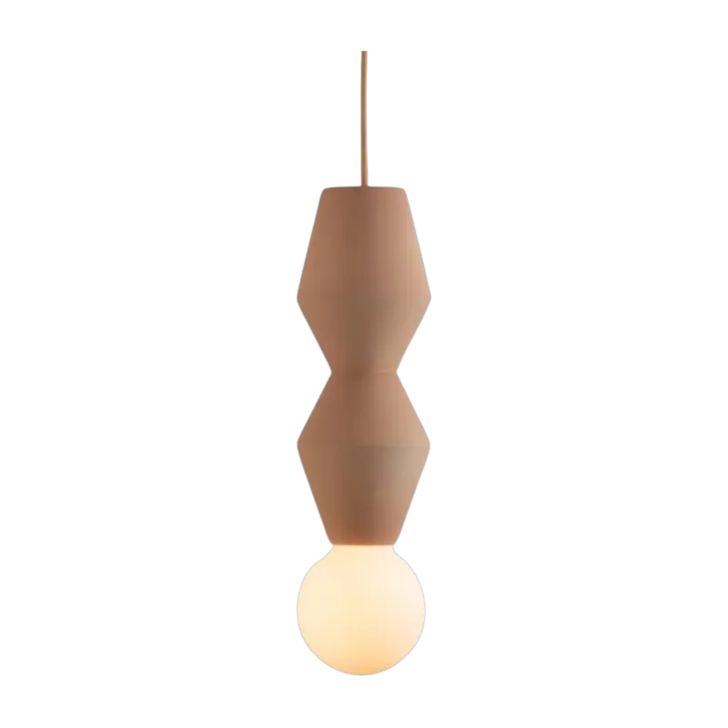 Suspension en céramique clay 10,5x26,5cm Stucco no2 - Schneid Studio