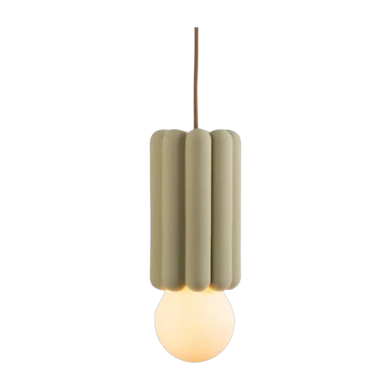 Suspension en céramique pistace 10,5x10,5cm Stucco no3 - Schneid Studio