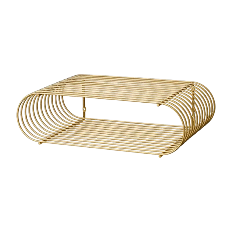 Etagère murale ovale en acier doré 40,4cm Curva - AYTM