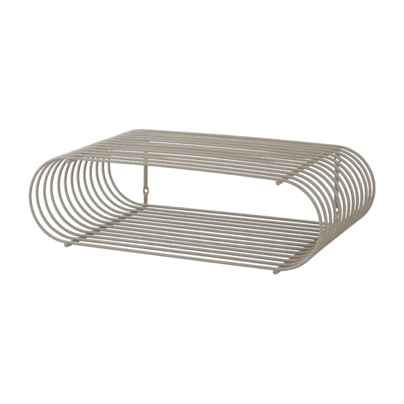 Etagère murale ovale en acier taupe 40,4cm Curva - AYTM