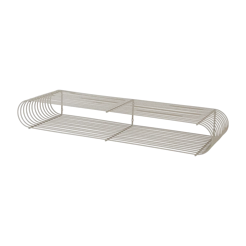 Etagère murale ovale en acier taupe 80,4cm Curva - AYTM