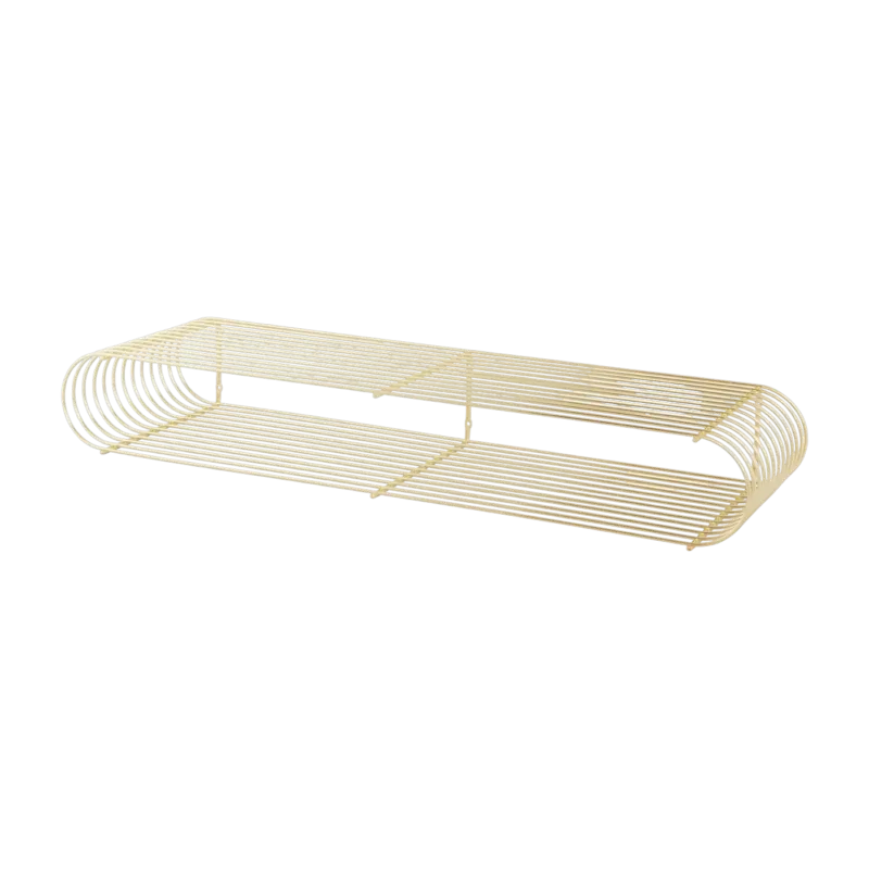 Etagère murale ovale en acier doré 80,4cm Curva - AYTM