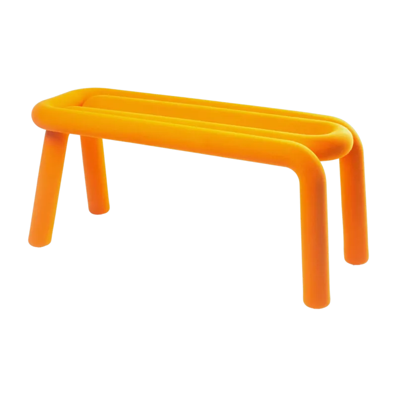 Banc orange 100cm Bold - Moustache