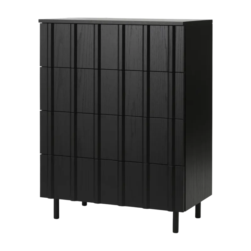 Cabinet à 4 tiroirs en chêne noir Rib - Normann Copenhagen