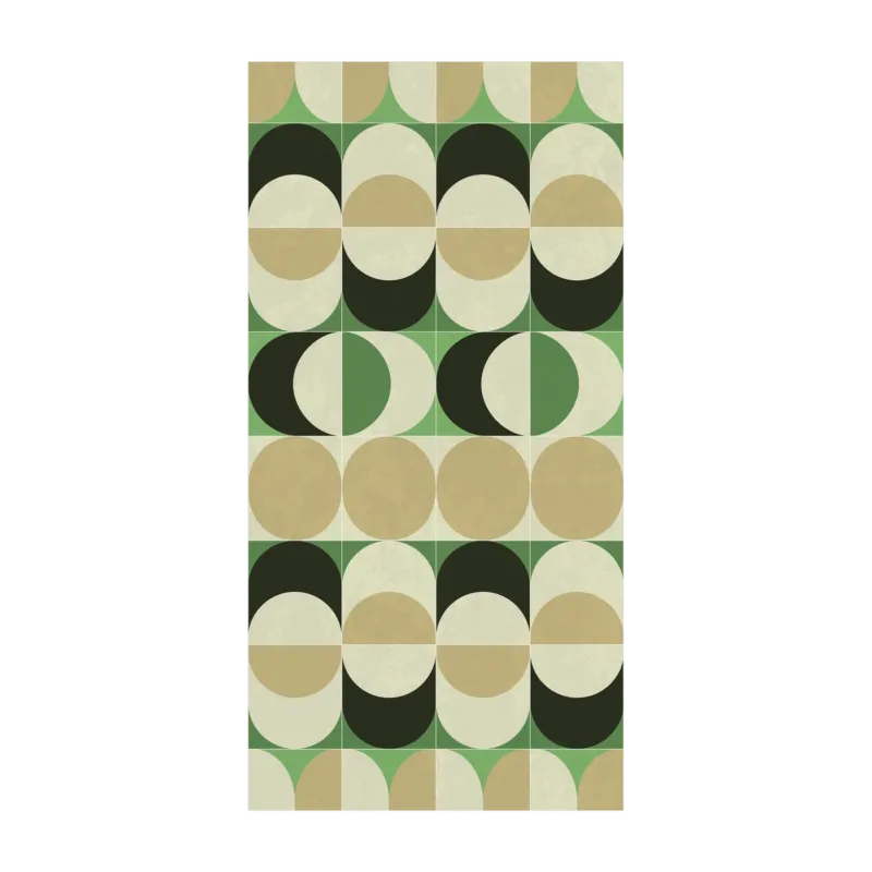 Tapis en vinyle olive et beige 140x70cm Bulb - Edito