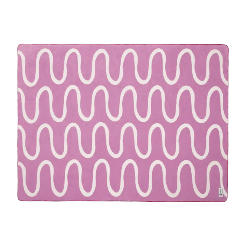 Plaid en coton peluche lilas 150x200cm Swirl Throw - noo.ma
