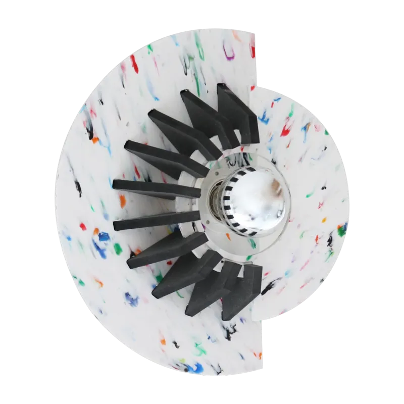 Applique en plastique recyclé noir et blanc 24cm Moonshadow - RIF