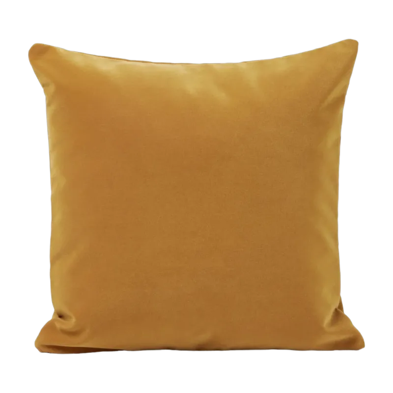 Housse de coussin en velours mat ocre 40x40cm Matia - Madura