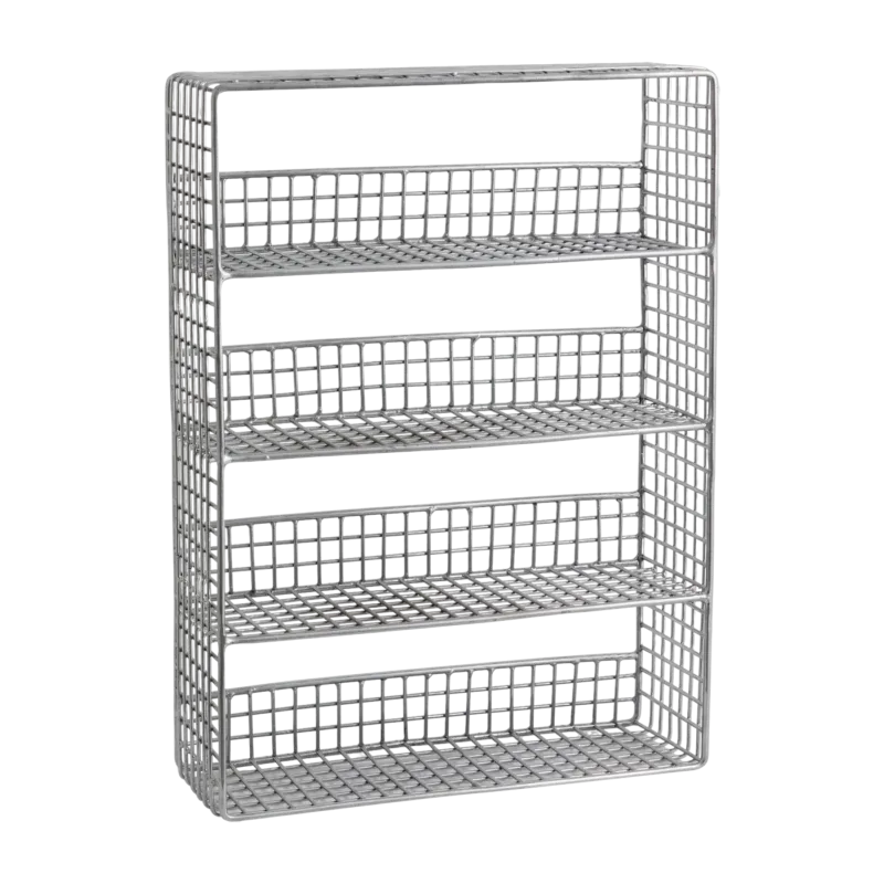 Etagère en fer chrome 55x40x14cm Kikori - Nordal