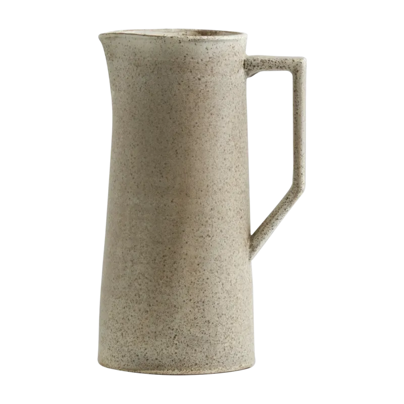 Pichet en grès sable 1800ml 12x26cm Venda - Nordal
