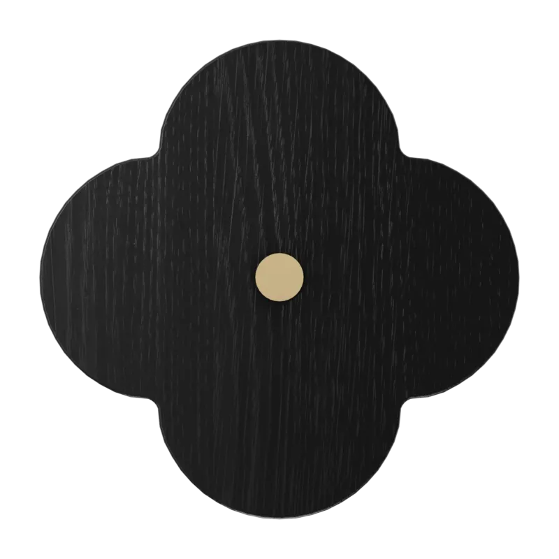 Patère en frêne teinté noir 10 x 5,7 cm Andrée - Hartô