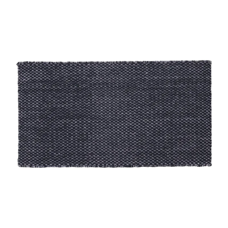 Tapis rectangulaire en laine tissé à la main lilas 95x52cm Moiré - Hay