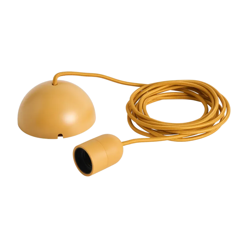 Câble pour suspension en tissu jaune ambre 400cm Common Cord Set - Hay