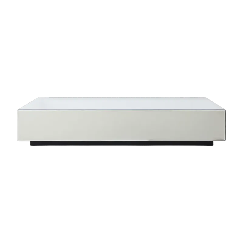 Table basse avec bloc miroir clair 80x120cm - HKLIVING