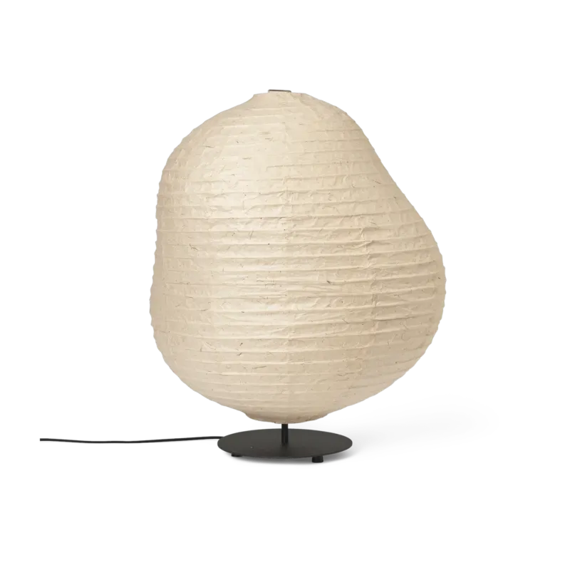 Lampadaire bas en papier washi naturel 63,3cm Kurbis - Ferm Living