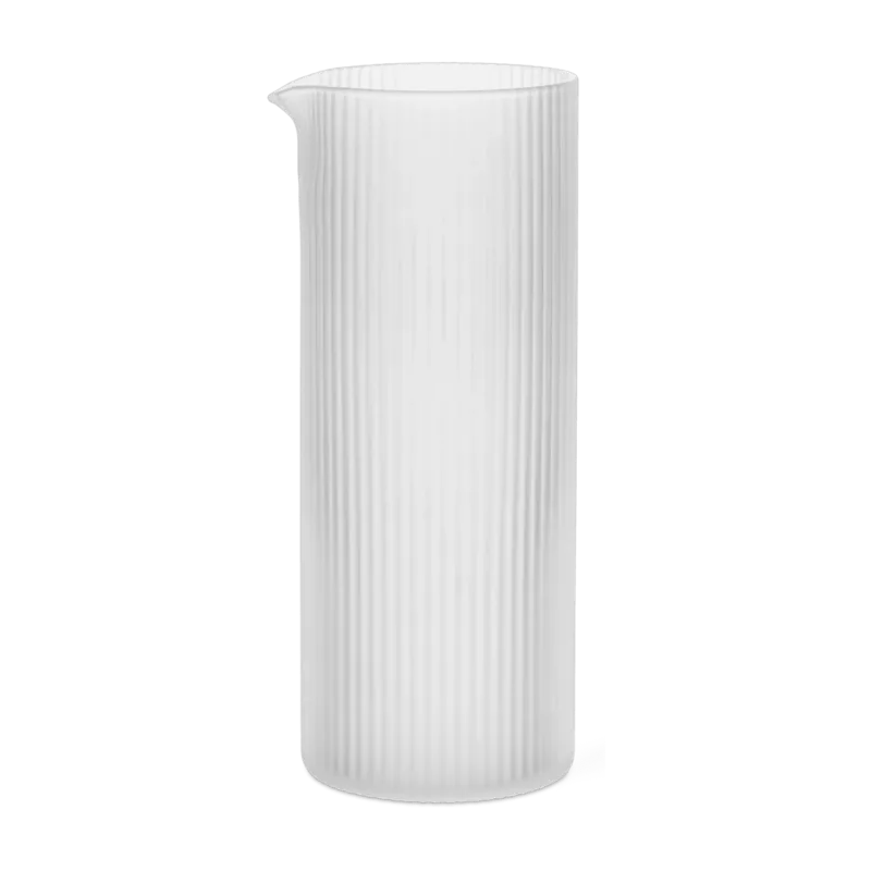 Carafe en verre givré 6,4x16cm Ripple - Ferm Living